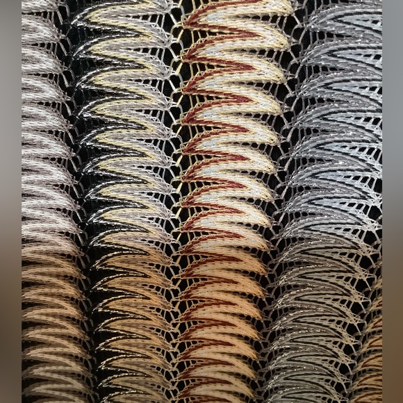 Apt.9 black shell with woven overlay with silver threads,grey,tan,rust,white XXL - Picture 3 of 3